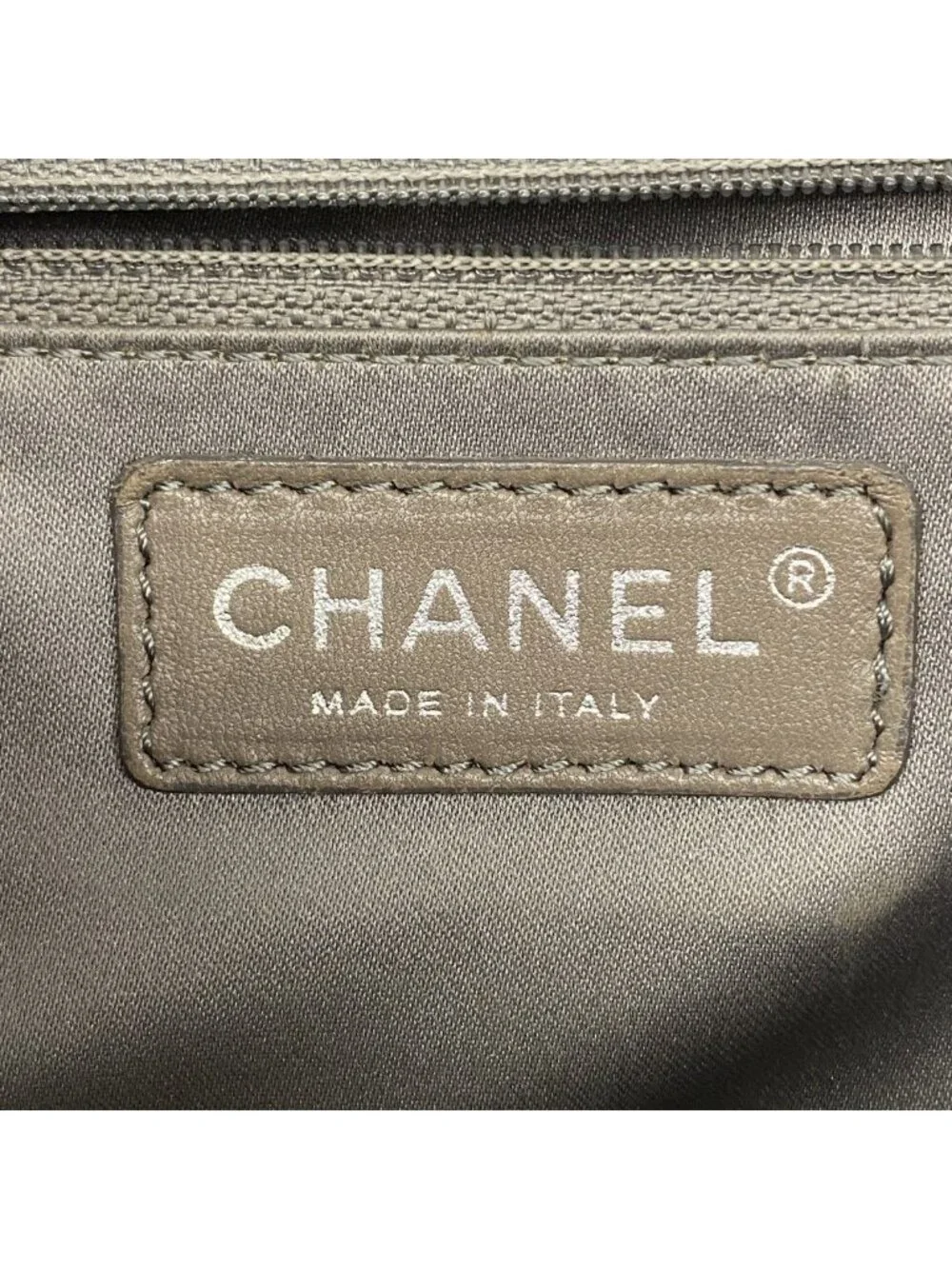 Chanel Shoulder Bag Quilted Leather Black Silver